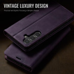 Кожен калъф страничен flip марка CASEME за Samsung Galaxy S25 FE – лилав - 2 Кожен калъф страничен flip марка CASEME за Samsung Galaxy S25 FE – лилав - 2