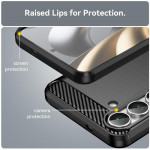 Силиконов гръб Rugged Armor за Samsung Galaxy S25 FE - черен - 0