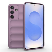 Подсилен силиконов гръб на ленти за Samsung Galaxy S25 FE - лилав