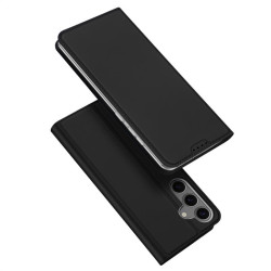 Тънък калъф страничен flip марка DUX DUCIS за Samsung Galaxy S25+ &ndash; черен