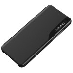 Тънък кожен калъф тип портмоне с прозорче за Samsung Galaxy S25+ – черен - 1 Тънък кожен калъф тип портмоне с прозорче за Samsung Galaxy S25+ – черен - 1
