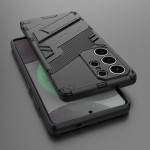 Хибриден гръб със стойка марка BIBERCAS за Samsung Galaxy S25 Ultra - черен - 0