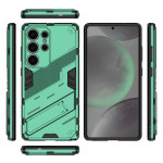 Хибриден гръб със стойка марка BIBERCAS за Samsung Galaxy S25 Ultra - зелен металик - 1