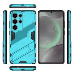 Хибриден гръб със стойка марка BIBERCAS за Samsung Galaxy S25 Ultra - светло син - 2