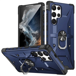 Хибриден гръб със стойка за Samsung Galaxy S25 Ultra - тъмно син