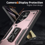 Хибриден гръб със стойка за Samsung Galaxy S25 Ultra - розов - 2
