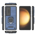 Хибриден гръб със стойка и слайдър за камера за Samsung Galaxy S25 Ultra - тъмно син - 1