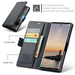 Кожен калъф страничен flip марка CASEME за Samsung Galaxy S25 Ultra – черен - 3 Кожен калъф страничен flip марка CASEME за Samsung Galaxy S25 Ultra – черен - 3