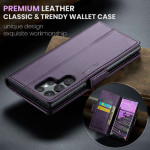 Кожен калъф страничен flip марка CASEME за Samsung Galaxy S25 Ultra &ndash; лилав - 3