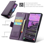 Кожен калъф страничен flip марка CASEME за Samsung Galaxy S25 Ultra &ndash; лилав - 2