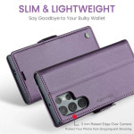 Кожен калъф страничен flip марка CASEME за Samsung Galaxy S25 Ultra &ndash; лилав - 0