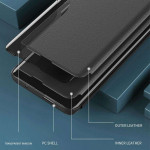 Тънък кожен калъф тип портмоне с прозорче за Samsung Galaxy S25 Ultra – черен - 1 Тънък кожен калъф тип портмоне с прозорче за Samsung Galaxy S25 Ultra – черен - 1