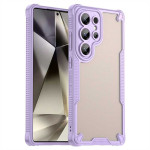 Силиконов гръб Rugged Armor за Samsung Galaxy S25 Ultra - лилава рамка