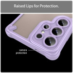 Силиконов гръб Rugged Armor за Samsung Galaxy S25 Ultra - лилава рамка - 0
