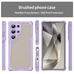 Силиконов гръб Rugged Armor за Samsung Galaxy S25 Ultra - лилава рамка - 1