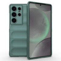 Подсилен силиконов гръб на ленти за Samsung Galaxy S25 Ultra - зелен