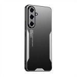 Алуминиев гръб за Samsung Galaxy S26 FE - черен със сребрист ръб Алуминиев гръб за Samsung Galaxy S26 FE - черен със сребрист ръб