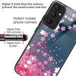 Силиконов кейс със стъклен гръб за Samsung Galaxy S26 - розови цветя - 0 Силиконов кейс със стъклен гръб за Samsung Galaxy S26 - розови цветя - 0