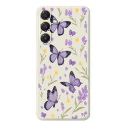 Силиконов гръб за Samsung Galaxy S26 - лилави пеперуди