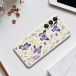 Силиконов гръб за Samsung Galaxy S26 - лилави пеперуди - 2 Силиконов гръб за Samsung Galaxy S26 - лилави пеперуди - 2