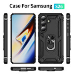Хибриден гръб със стойка за Samsung Galaxy S26 - черен - 2