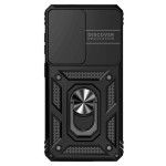 Хибриден гръб със стойка и слайдър за камера за Samsung Galaxy S26 - черен - 1