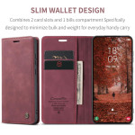 Калъф страничен flip марка CASEME за Samsung Galaxy S26 – винено червен - 3 Калъф страничен flip марка CASEME за Samsung Galaxy S26 – винено червен - 3