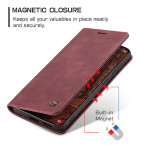 Калъф страничен flip марка CASEME за Samsung Galaxy S26 – винено червен - 0 Калъф страничен flip марка CASEME за Samsung Galaxy S26 – винено червен - 0