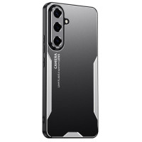 Алуминиев гръб за Samsung Galaxy S26 - черен със сребриста рамка