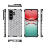 Хибриден гръб с ромбоидна шарка за Samsung Galaxy S26 - бял - 0