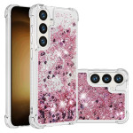 Силиконов гръб с течност с брокат за Samsung Galaxy S26+ - розов - 0 Силиконов гръб с течност с брокат за Samsung Galaxy S26+ - розов - 0