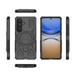 Хибриден гръб с кръгла метална стойка MAGSAFE за Samsung Galaxy S26+ - черен - 0