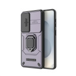 Хибриден гръб със стойка и слайдър за камера за Samsung Galaxy S26+ - тъмно лилав - 2