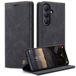Калъф страничен flip марка CASEME за Samsung Galaxy S26+ &ndash; черен