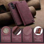 Калъф страничен flip марка CASEME за Samsung Galaxy S26+ – винено червен - 2 Калъф страничен flip марка CASEME за Samsung Galaxy S26+ – винено червен - 2