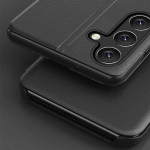 Тънък кожен калъф тип портмоне с прозорче за Samsung Galaxy S26+ – черен - 0 Тънък кожен калъф тип портмоне с прозорче за Samsung Galaxy S26+ – черен - 0