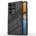 Хибриден гръб със стойка марка BIBERCAS за Samsung Galaxy S26 Ultra - черен