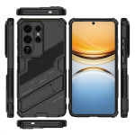 Хибриден гръб със стойка марка BIBERCAS за Samsung Galaxy S26 Ultra - черен - 1
