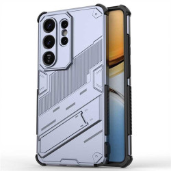 Хибриден гръб със стойка марка BIBERCAS за Samsung Galaxy S26 Ultra - сив