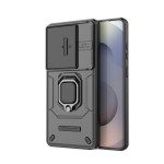 Хибриден гръб със стойка и слайдър за камера за Samsung Galaxy S26 Ultra - черен - 0