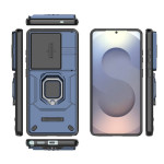 Хибриден гръб със стойка и слайдър за камера за Samsung Galaxy S26 Ultra - тъмно син - 1