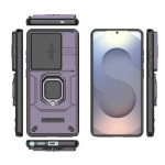 Хибриден гръб със стойка и слайдър за камера за Samsung Galaxy S26 Ultra - тъмно лилав - 2