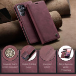 Калъф страничен flip марка CASEME за Samsung Galaxy S26 Ultra – винено червен - 0 Калъф страничен flip марка CASEME за Samsung Galaxy S26 Ultra – винено червен - 0