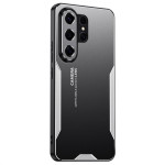 Алуминиев гръб за Samsung Galaxy S26 Ultra - черен със сребрист ръб