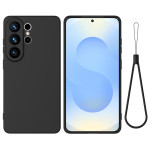Силиконов гръб с верижка за Samsung Galaxy S26 Ultra - черен