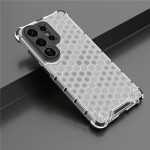 Хибриден гръб с ромбоидна шарка за Samsung Galaxy S26 Ultra - бял - 2