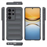 Подсилен силиконов гръб на ленти за Samsung Galaxy S26 Ultra - тъмно сив - 1