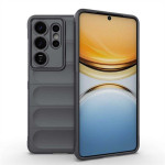 Подсилен силиконов гръб на ленти за Samsung Galaxy S26 Ultra - тъмно сив