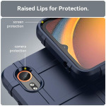 Подсилен силиконов гръб за Samsung Galaxy Xcover7 - тъмно син - 0