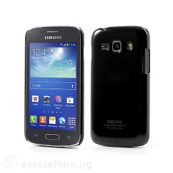 Пластмасов гланциран калъф за Samsung Galaxy Ace 3 - черен